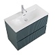 BelBagno Тумба с раковиной Uno mini 90 подвесная Голубой матовый с раковиной BB-8099-3-90 – картинка-17
